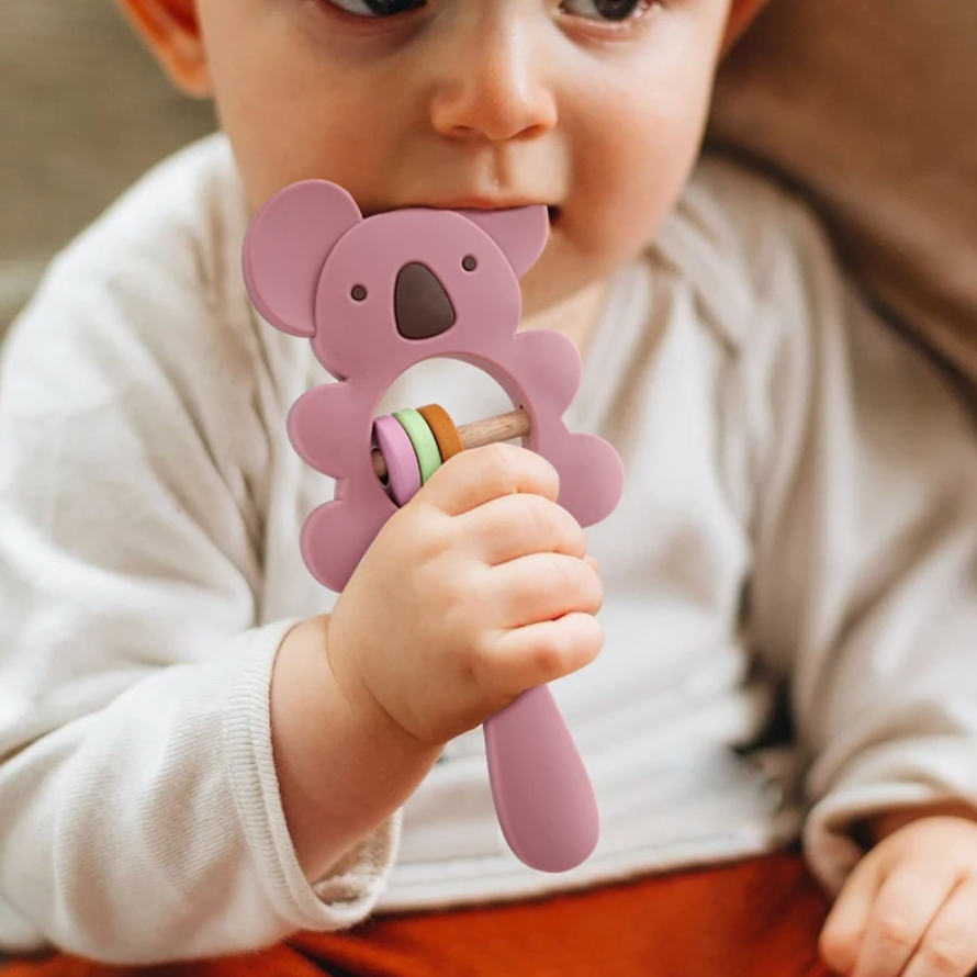 Koala Silicone Baby Rattle & Teether