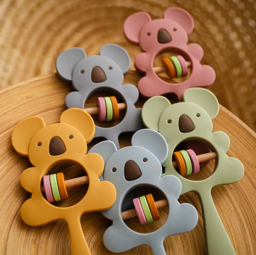 Koala Silicone Baby Rattle & Teether