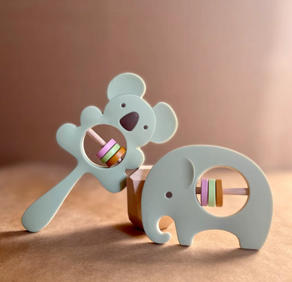 Koala Silicone Baby Rattle & Teether